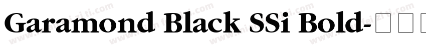 Garamond Black SSi Bold字体转换